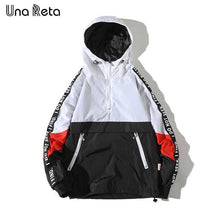Load image into Gallery viewer, Una Reta Hooded Jackets Men 2019 New Patchwork Color