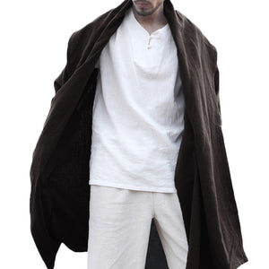 2019 Autumn Men Trench Long Cloak Cardigan Chinese Style