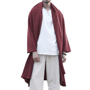 2019 Autumn Men Trench Long Cloak Cardigan Chinese Style