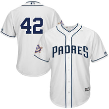 Load image into Gallery viewer, San Diego Padres Majestic 2019 Jackie Robinson Day Official Cool Base Jersey – White