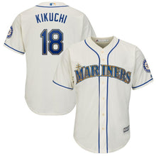 Load image into Gallery viewer, Yusei Kikuchi Seattle Mariners Majestic Official Cool Base Player Jersey – White/Cream