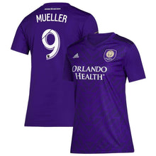 Load image into Gallery viewer, Chris Mueller Orlando City SC Women's 2019 Bring The Noise Player Jersey – Purple