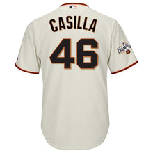 Load image into Gallery viewer, Santiago Casilla San Francisco Giants Majestic World Series Champions Cool Base Jersey - Cream