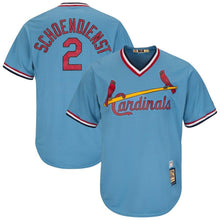 Load image into Gallery viewer, Red Schoendienst St. Louis Cardinals Majestic Cooperstown  Jersey – Light Blue